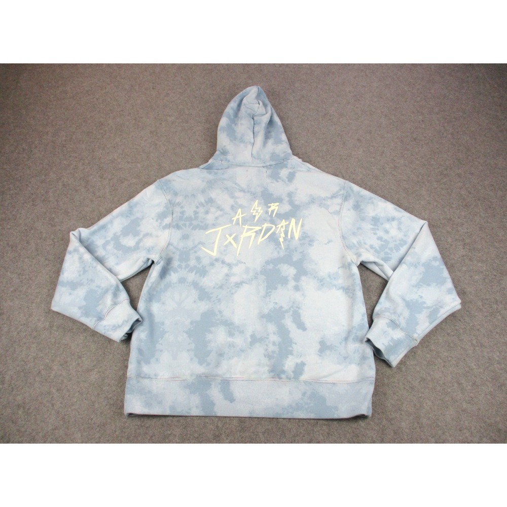 Jordan Hoodie Mens Large Blue White Tie Dye J Balvin Pullover DR2958-447